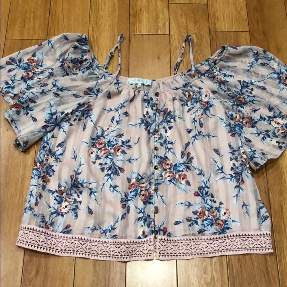 WAYF | Floral Off the Shoulder Blouse